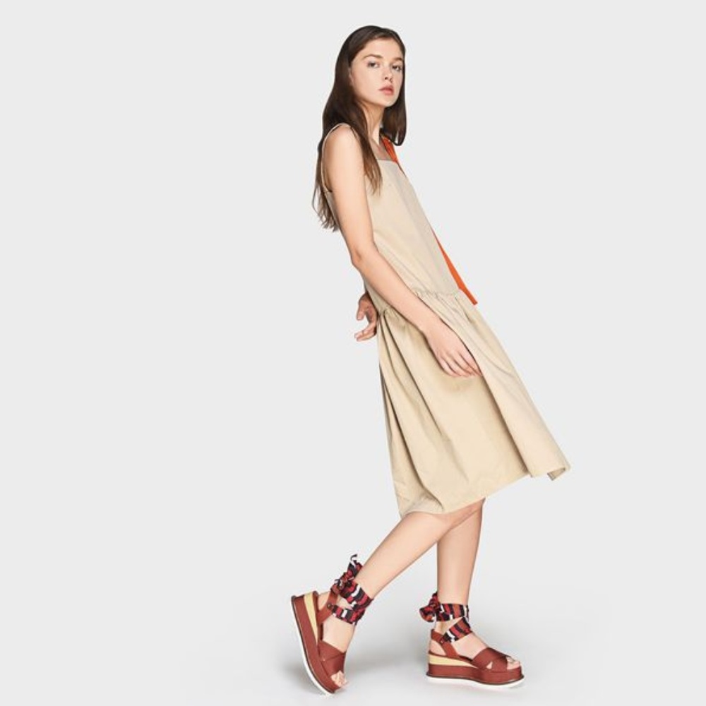Charles & Keith Brown Scarf Strap Sandals